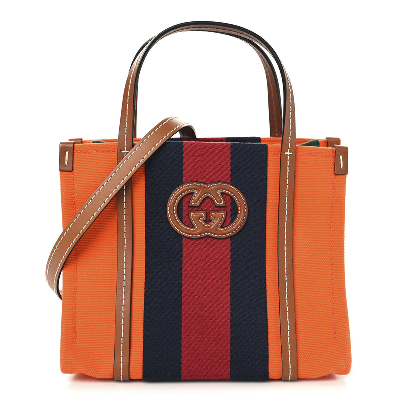 Gucci Canvas Calfskin Web Mini