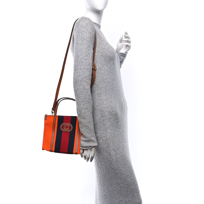 Gucci Canvas Calfskin Web Mini