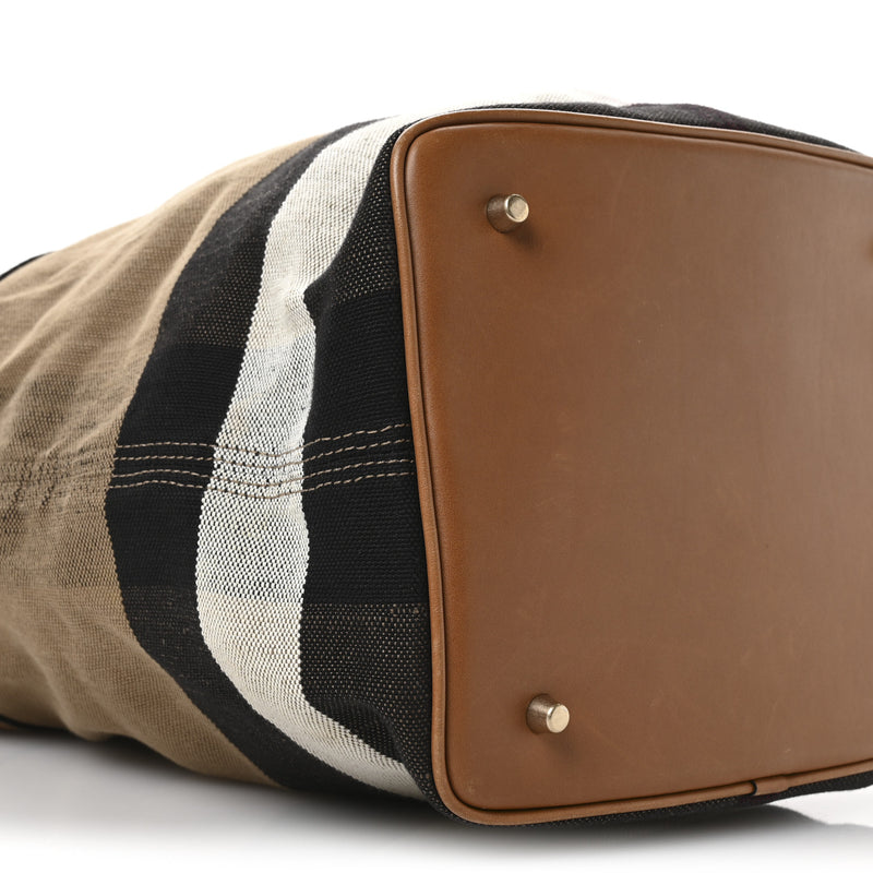 Burberry Grainy Calfskin Canvas Mega