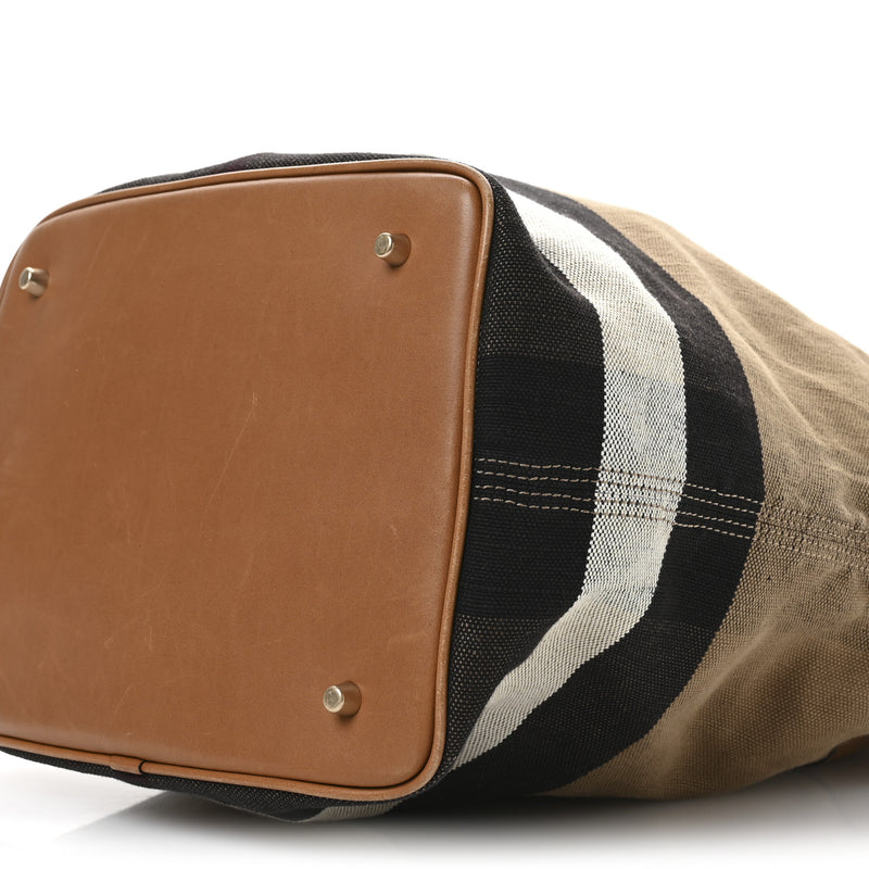 Burberry Grainy Calfskin Canvas Mega
