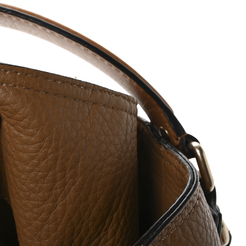 Burberry Grainy Calfskin Canvas Mega