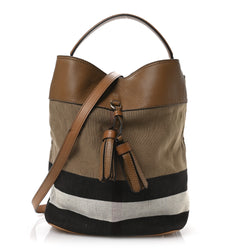 Burberry Grainy Calfskin Canvas Mega