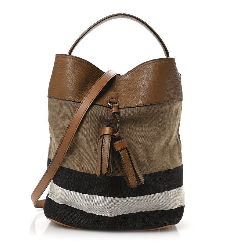 Burberry Grainy Calfskin Canvas Mega