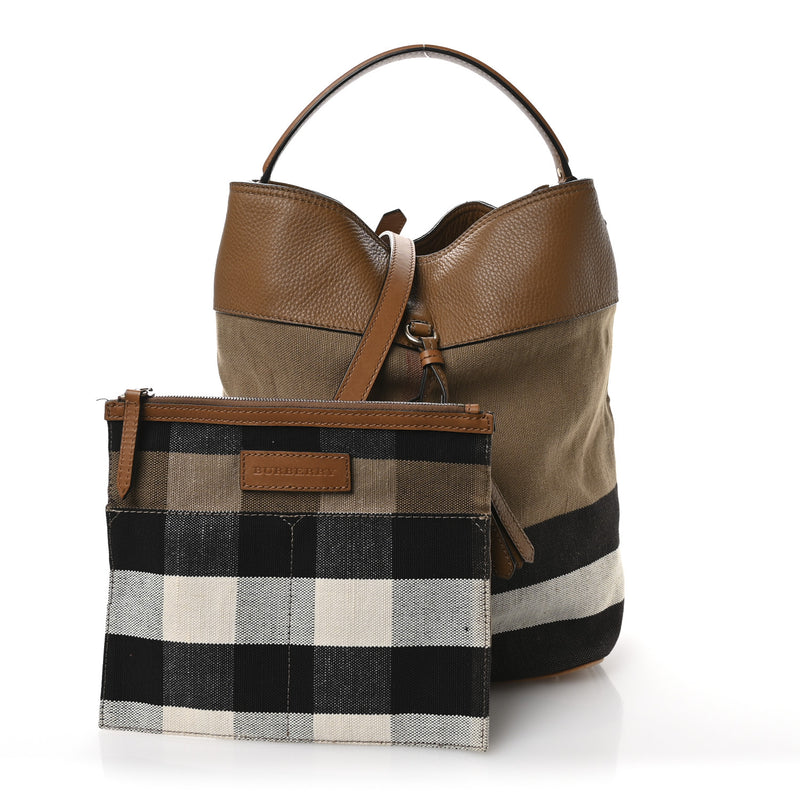 Burberry Grainy Calfskin Canvas Mega
