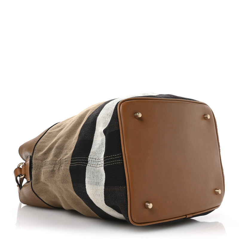 Burberry Grainy Calfskin Canvas Mega