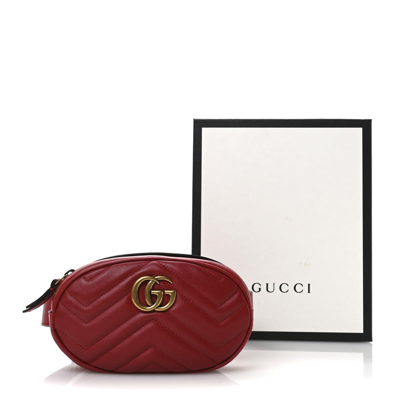 Gucci Calfskin Matelasse Gg Marmont Belt