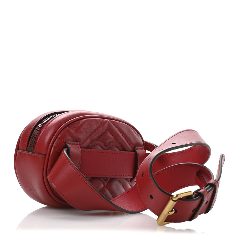 Gucci Calfskin Matelasse Gg Marmont Belt