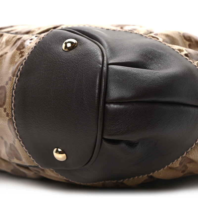 Gucci Crystal Mix Hobo Dark Brown