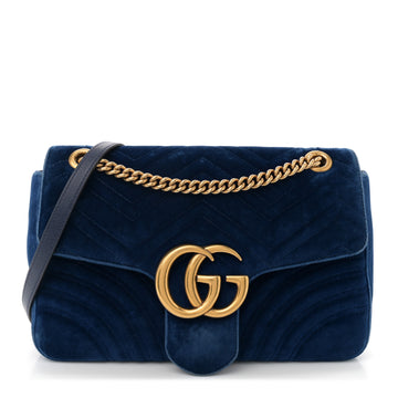 Gucci Velvet Matelasse Medium Gg Marmont