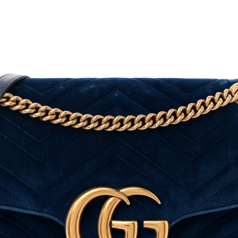 Gucci Velvet Matelasse Medium Gg Marmont