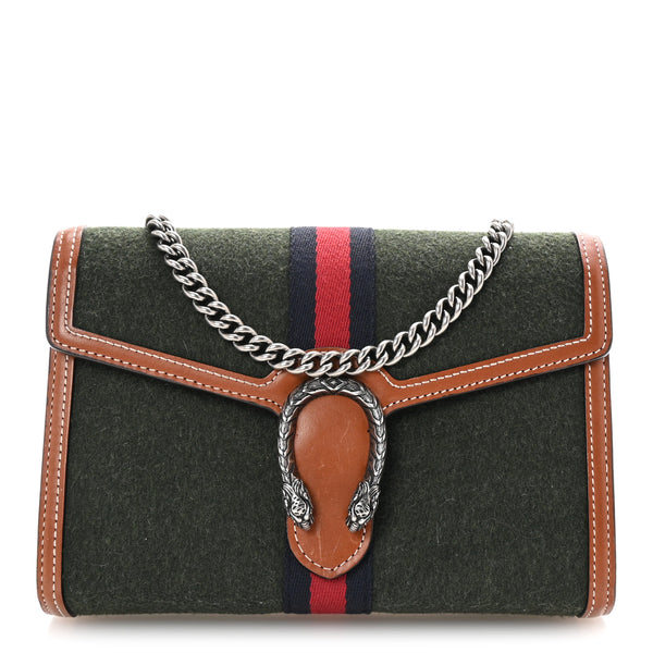 Gucci Loden Fabric Cuoio Harness Web