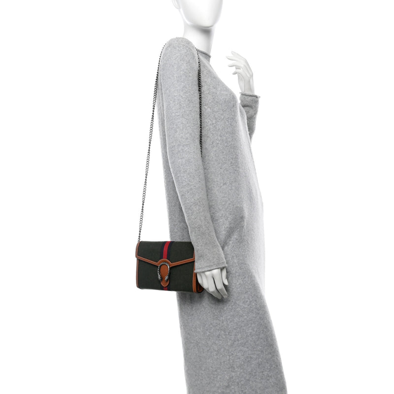 Gucci Loden Fabric Cuoio Harness Web