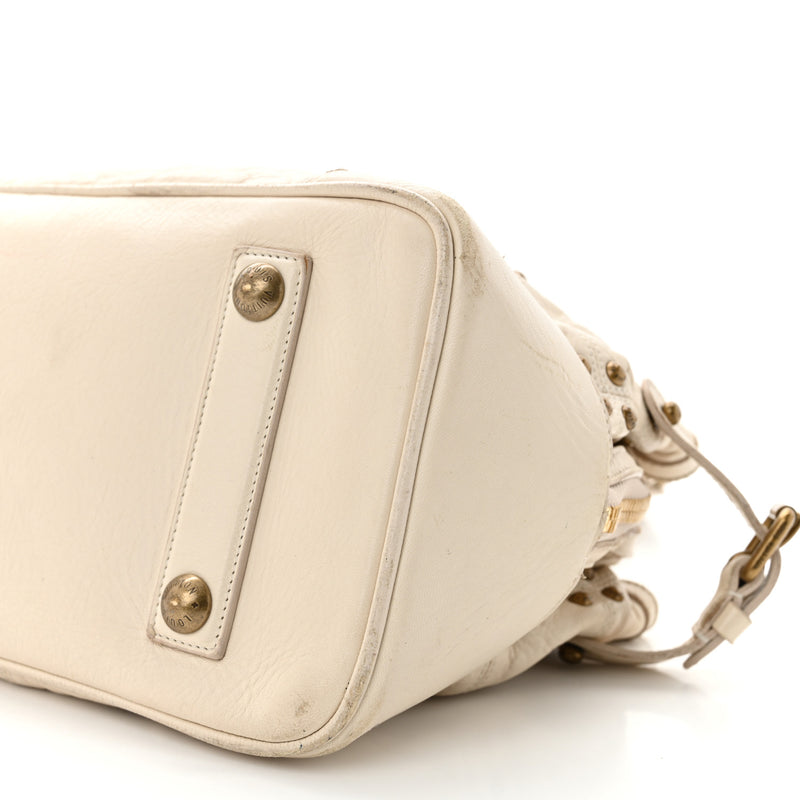 Louis Vuitton Lambskin Riveting White