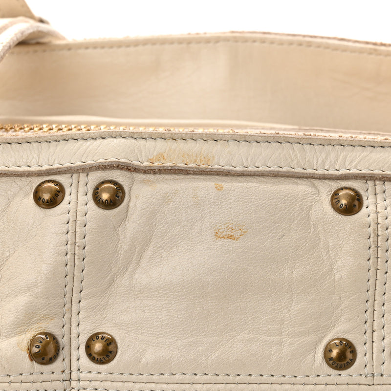 Louis Vuitton Lambskin Riveting White