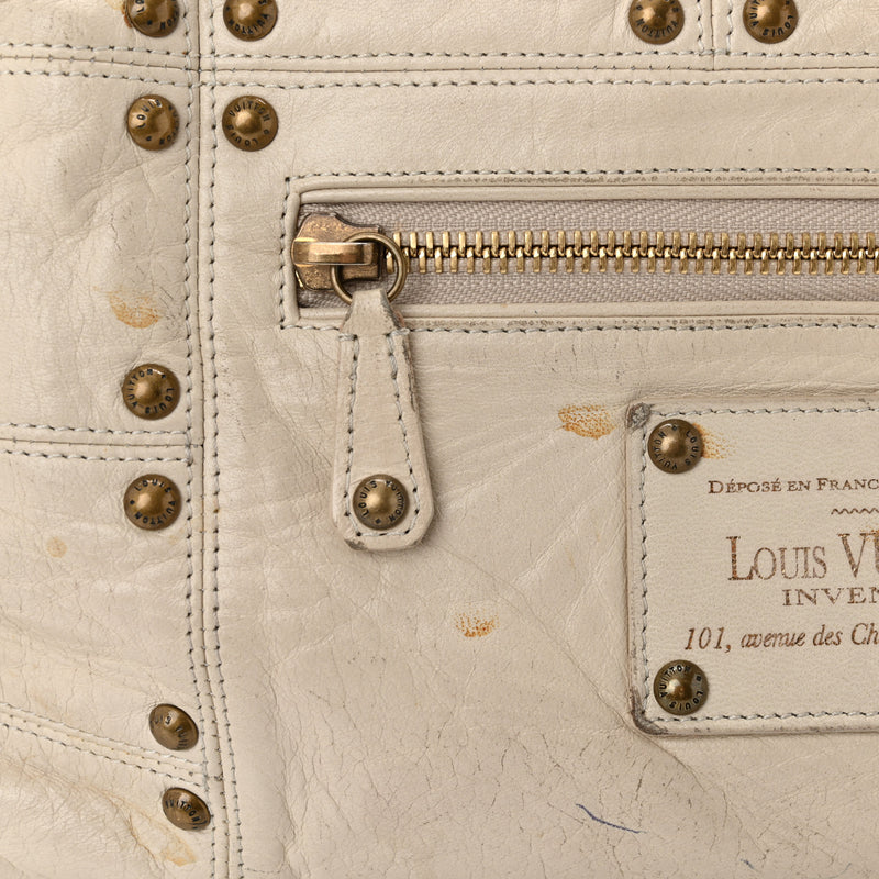 Louis Vuitton Lambskin Riveting White