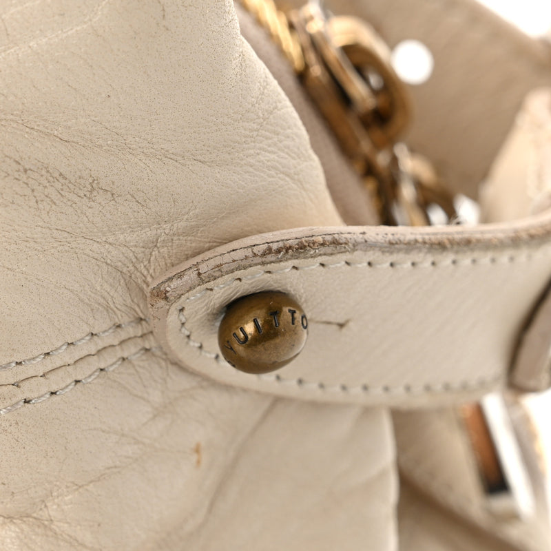 Louis Vuitton Lambskin Riveting White
