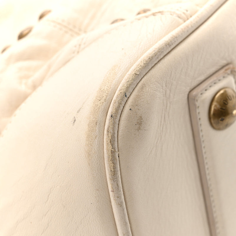 Louis Vuitton Lambskin Riveting White