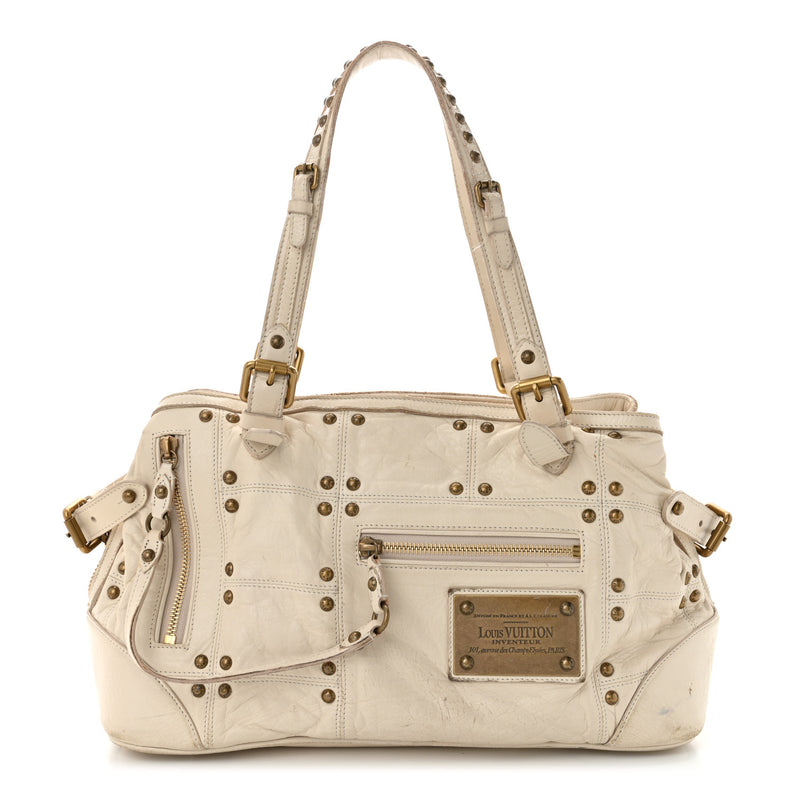 Louis Vuitton Lambskin Riveting White
