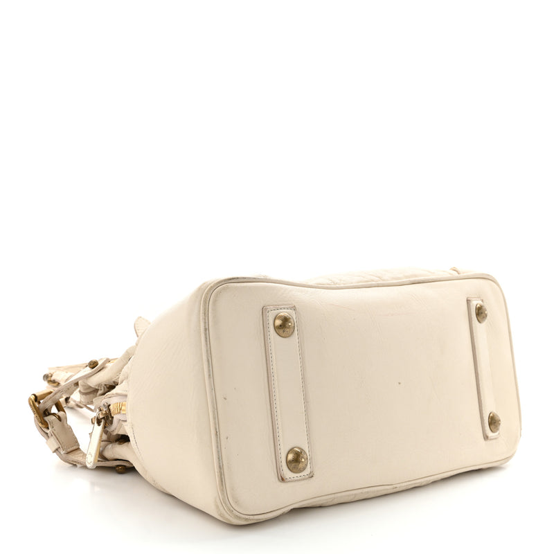 Louis Vuitton Lambskin Riveting White