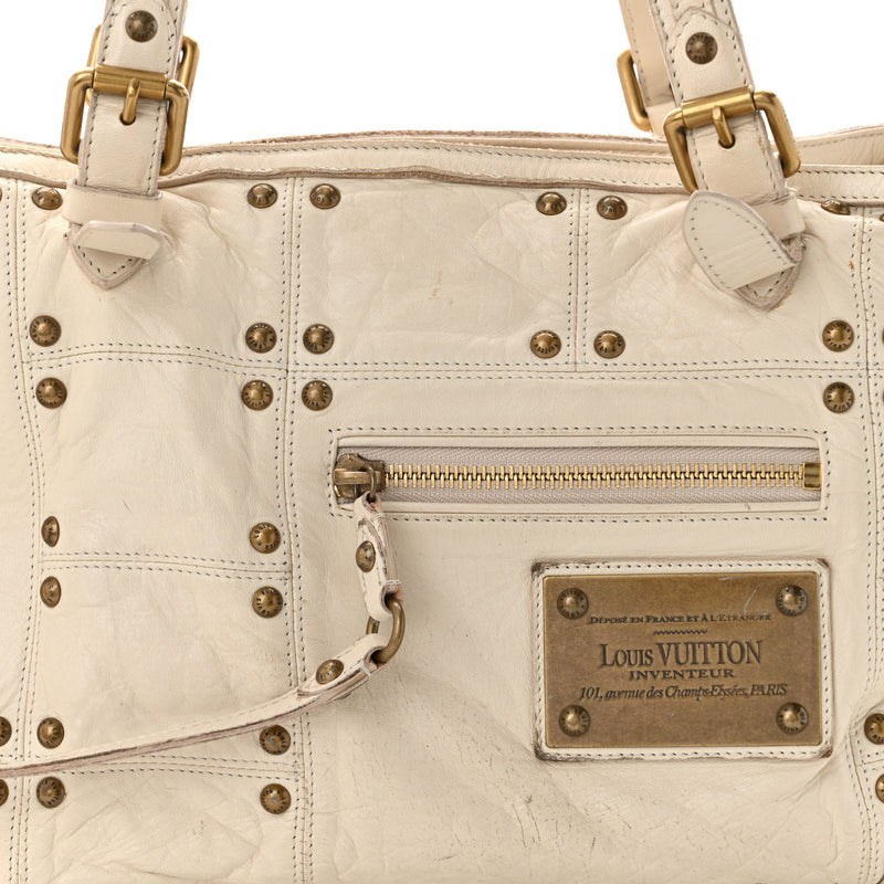 Louis Vuitton Lambskin Riveting White