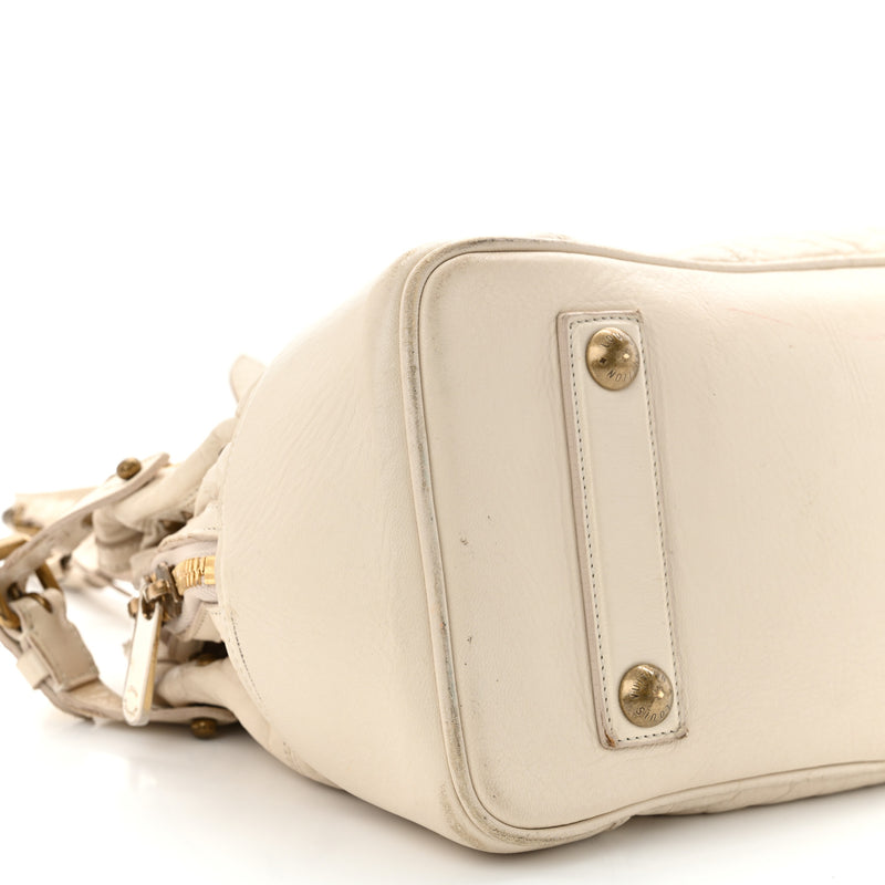 Louis Vuitton Lambskin Riveting White