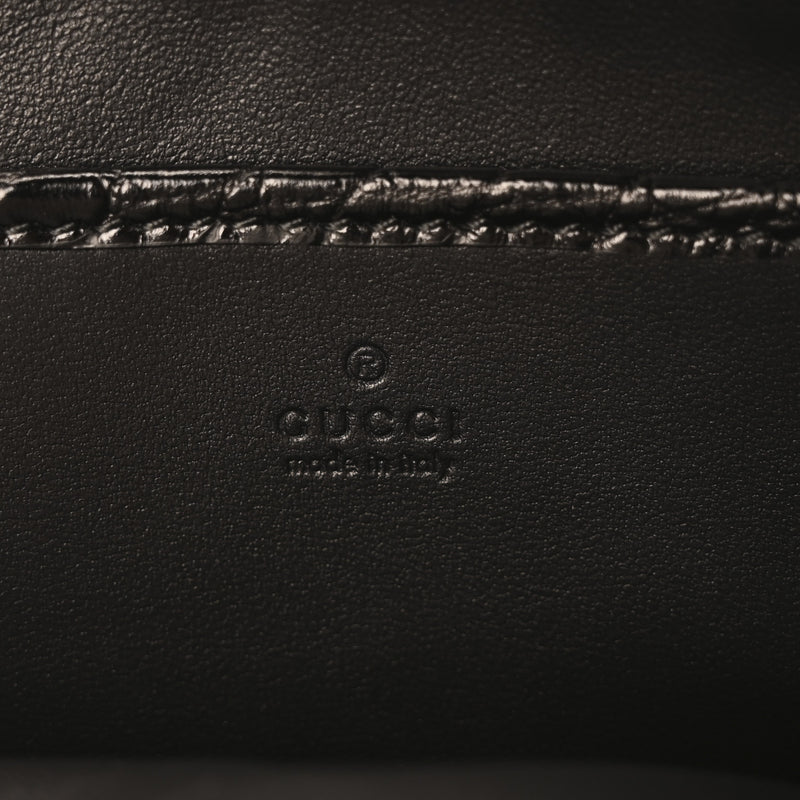 Gucci Crocodile Embossed Arm Bag Black