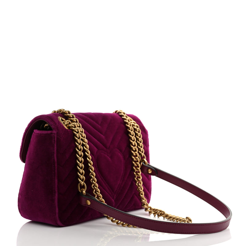 Gucci Velvet Matelasse Small Gg Marmont
