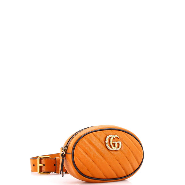 Gg Marmont Belt Bag Diagonal Quilted
