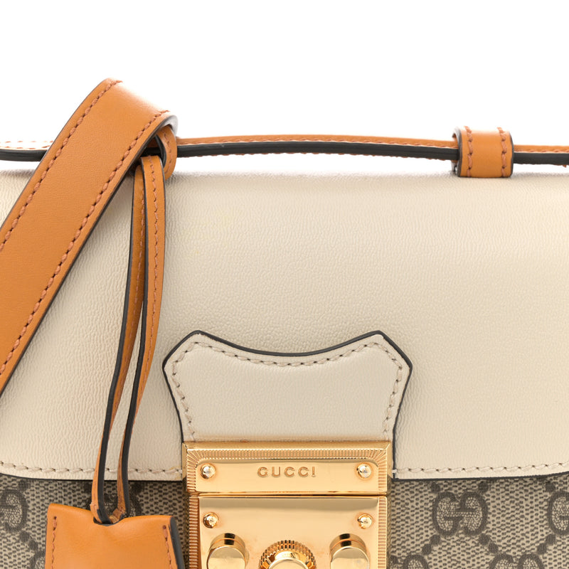 Gucci Gg Supreme Calfskin Mini Padlock