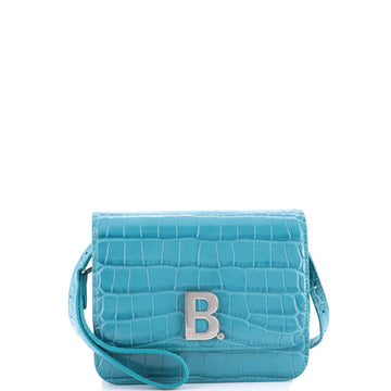 B. Dot Flap Bag Crocodile Embossed