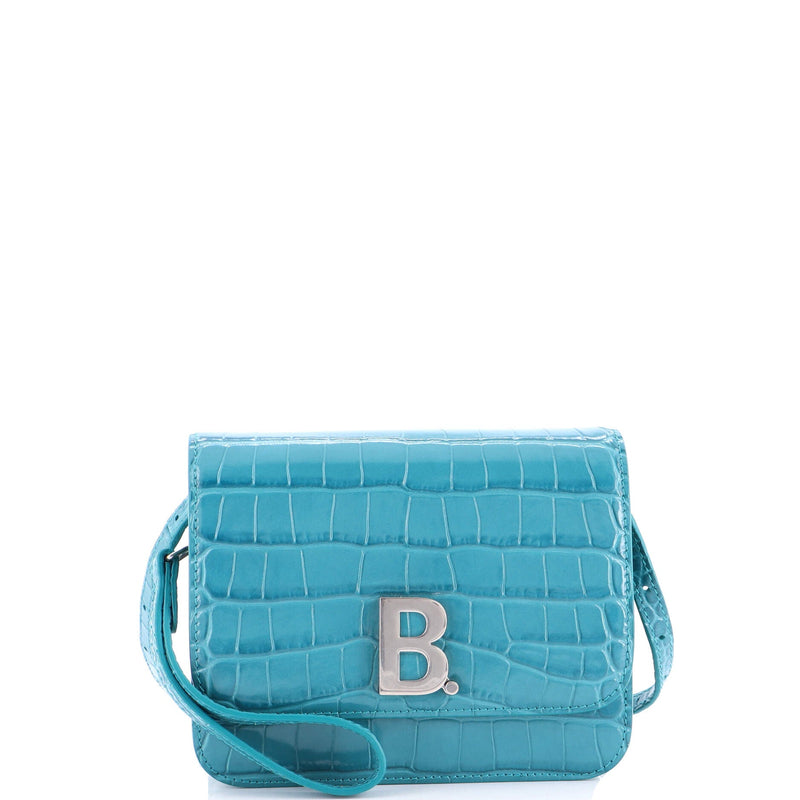 B. Dot Flap Bag Crocodile Embossed