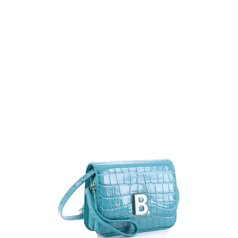 B. Dot Flap Bag Crocodile Embossed