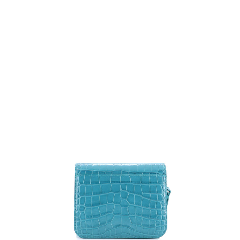 B. Dot Flap Bag Crocodile Embossed