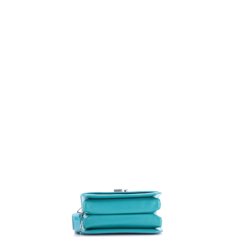 B. Dot Flap Bag Crocodile Embossed