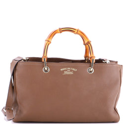 Bamboo Shopper Tote Leather Medium