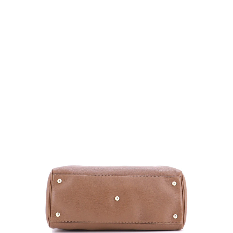 Bamboo Shopper Tote Leather Medium