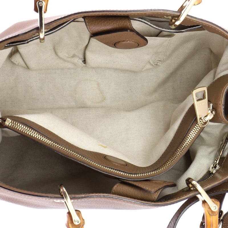 Bamboo Shopper Tote Leather Medium