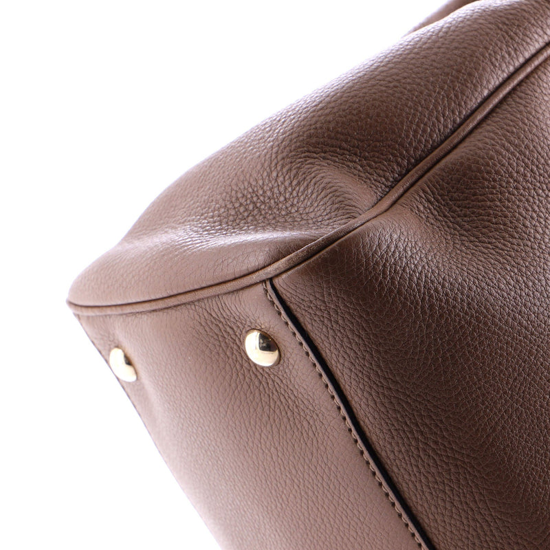 Bamboo Shopper Tote Leather Medium