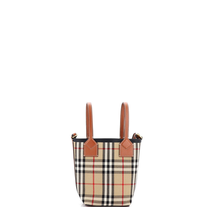London Bucket Bag Vintage Check Canvas