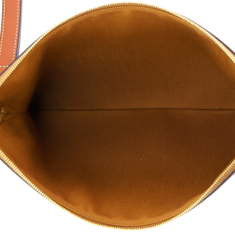 Logo Zip Wristlet Pouch Triomphe Coated