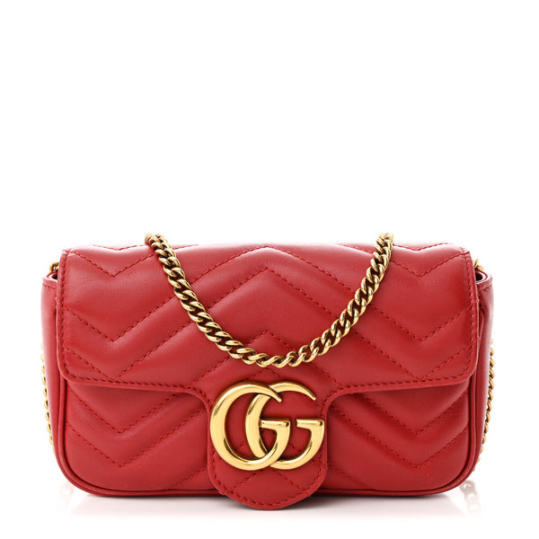 Gucci Calfskin Matelasse Super Mini Gg