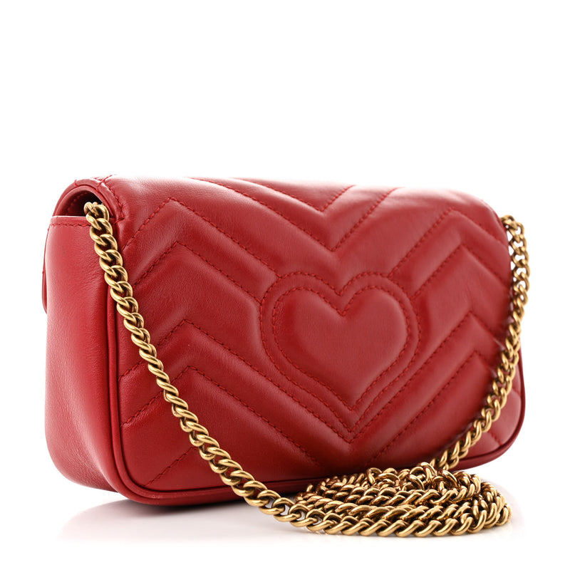 Gucci Calfskin Matelasse Super Mini Gg