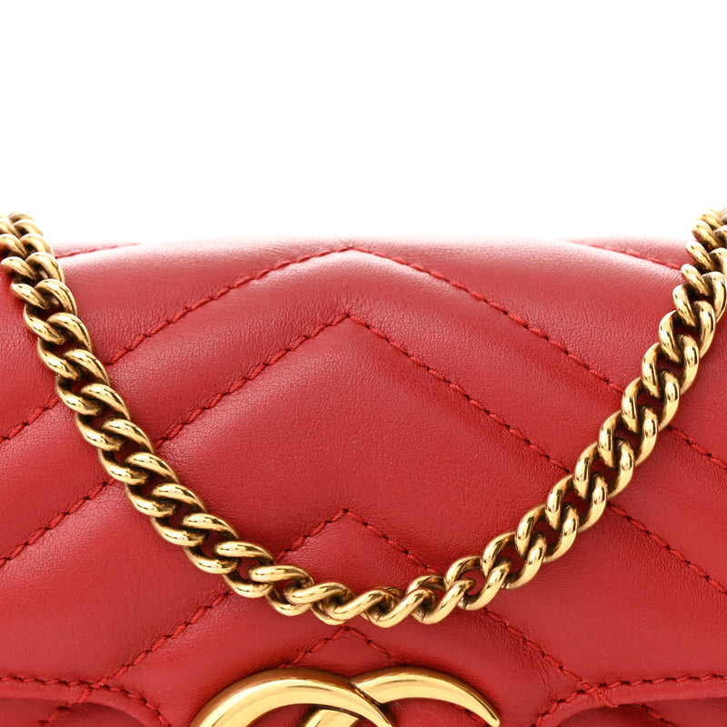 Gucci Calfskin Matelasse Super Mini Gg
