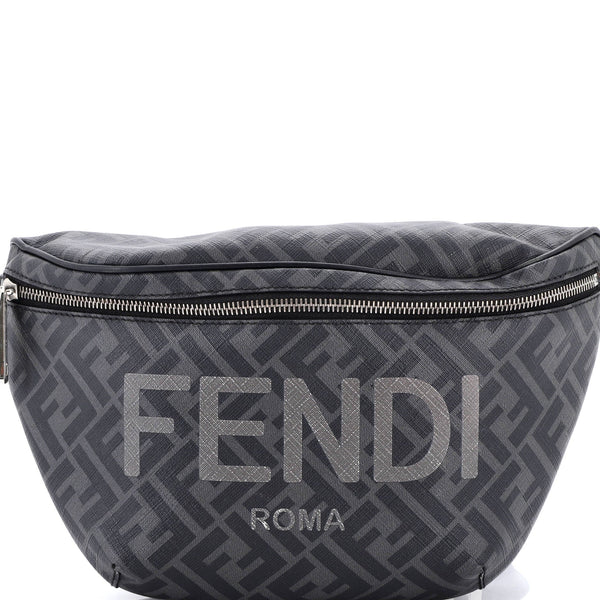 Ff Logo Waist Bag Zucca Coated Canvas