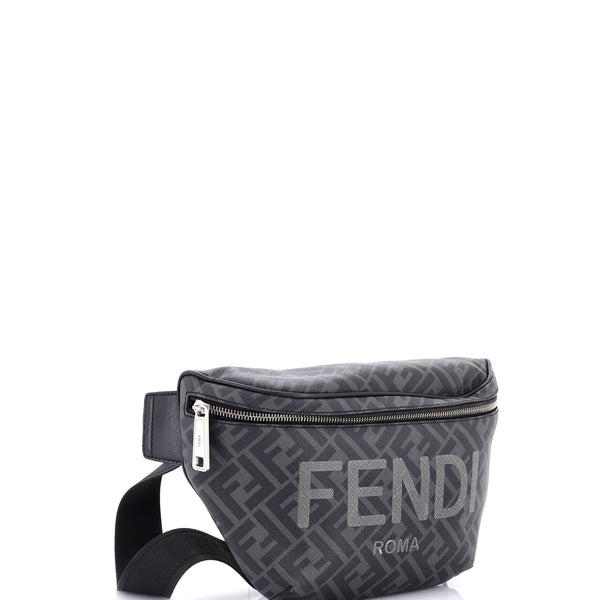 Ff Logo Waist Bag Zucca Coated Canvas