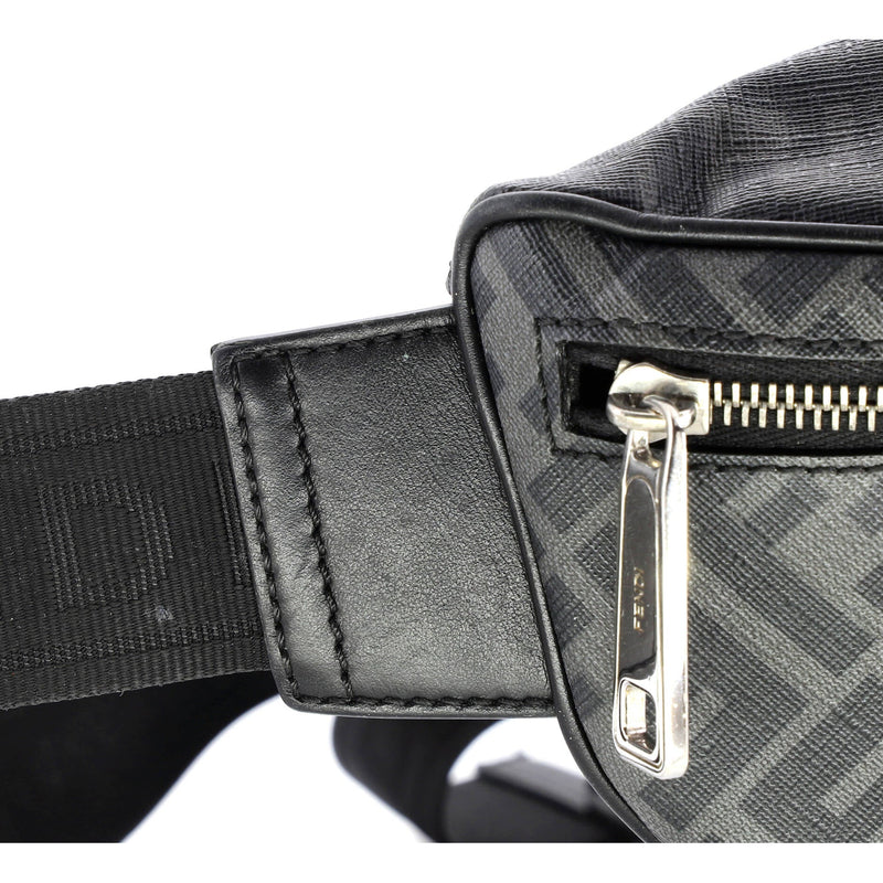 Ff Logo Waist Bag Zucca Coated Canvas