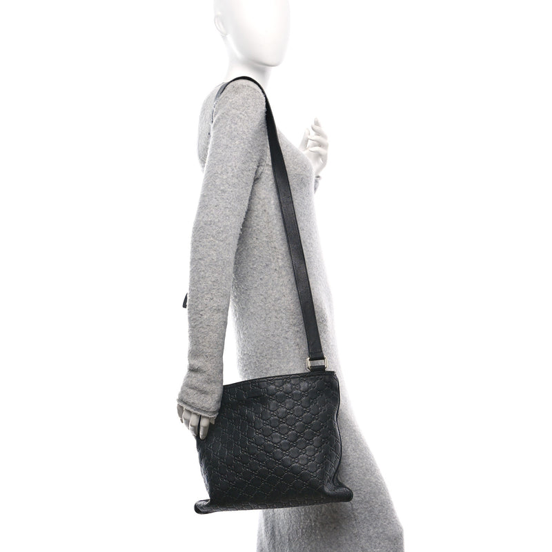 Gucci Guccissima Medium Flat Messenger