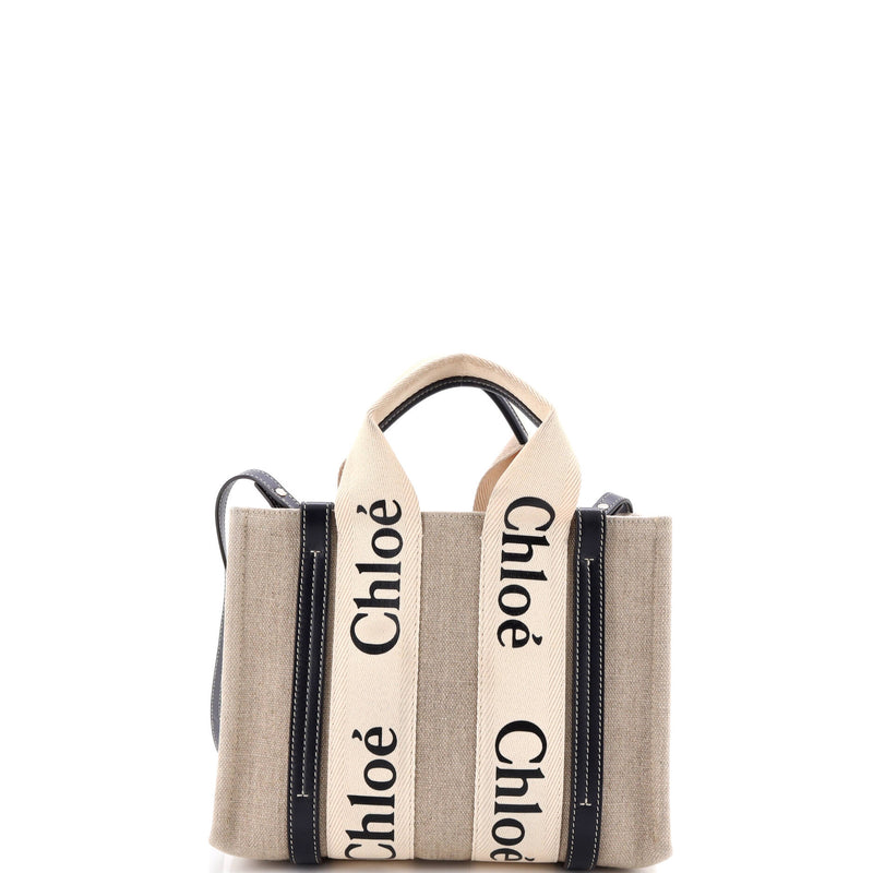 Woody Tote Canvas With Leather Small