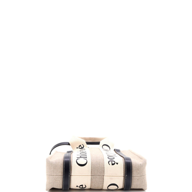 Woody Tote Canvas With Leather Small