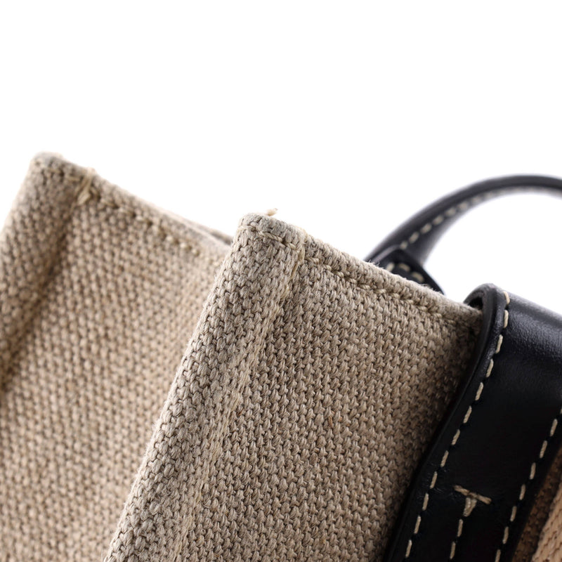 Woody Tote Canvas With Leather Small